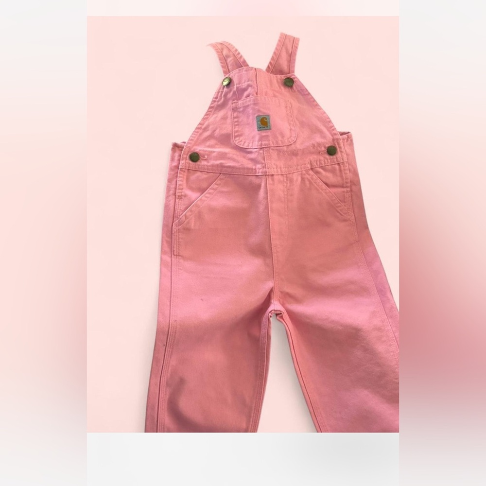 Carhartt Kids Overalls in Soft Pink